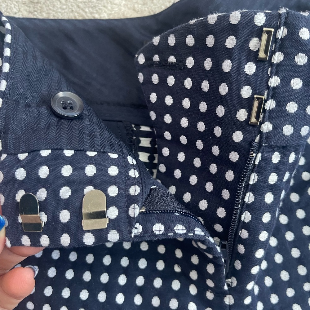 Navy Polka Dot Women's Shorts - Picture 3 of 4